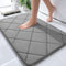 OLANLY Ultra Soft Memory Foam Bath Mat 30x20, Absorbent Machine Washable Bathroom Rug, Thick Grey Bath Rugs