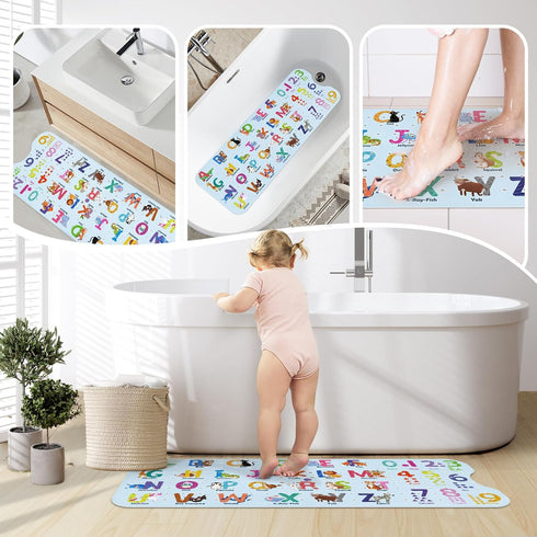 Slip-40 16 Inch, SHUCHING Baby Bath Mat for Tub Non X Kids Bathtub Mat Mold Free, Shower Mat Anti Slip for Bathroom