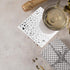 Stylish Silver & White Cocktail Napkins, 100 Disposable 5x5 Inch Wedding Napkins