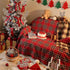 Huisipool 24 Pieces Christmas Glitter Berries Stems Artificial Berry Twig Stem Berry Picks Decorations for Christmas