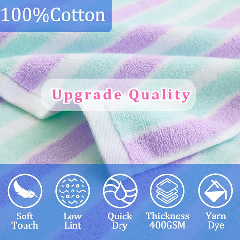 Towels(3-10Years),Absorbent VOOVA & MOVAS Kids Hooded Bath Quick Dry Lightweight Hooded Cotton Towel for Pool | Swim |