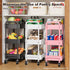 Aofure 3 Tier Rolling Cart on Wheels, Metal Utility Storage Cart with Wheels, Three Tiered Craft Carts Organizer