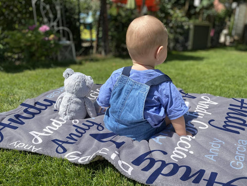 Yoke Style Ship Next Day, Personalized Blankets for Teen Girls/Boys, Custom Name Blanket for Kids, Customized