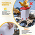 3 4 Tetuga Heated Chicken Waterer Gallon Poultry Water Heater with Nipples Freeze Proof Chick Waterer Heater for Winter