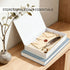 Set 2 Premium Linen Decorative Book Box of - Letter Gold Foil Embossed with Hidden Storage | Coffee Table, Bookshelf