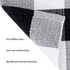 joybest Buffalo Plaid Doormats Rug 27.5 x 43 Inches, Black and White Checkered Cotton Hand-Woven Front Doormat for
