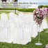 Eychei 7x108 Inch (12 White Satin Chair Sashes Bows, Bow Ties Back Silky Dining Sashes Ribbon for Wedding, Party