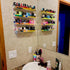 4 Pack 15 Inch Iridescent Acrylic Shelves, Clear Rainbow Floating Shelves for Wall, Modern Sunglasses Essential Oil
