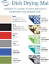 Microfiber Dish Drying Mat, Gray, 16 by 18-Inch