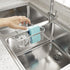 SWTYMIKI Sponge Holder for Kitchen Sink, Movable Kitchen Sink Caddy with Compact Size Rustproof and Waterproof Hanging