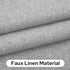 HOMEIDEAS Linen French Door Curtains, Privacy Small Door Window Curtains, 26 X 20 Inch French Door Shades for Front Door, Thermal Insulated Door Window Covering Tie Up Shades, Light Grey, 1 Panel