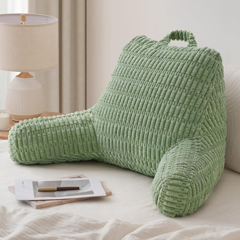 Blissful Diary Reading Pillow, Large Backrest Pillow with Shredded Memory Foam for