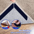 16 Pcs Rug Tape, Non Slip Adhesive Rug Stopper for Hardwood Floors and Tile, Dual Sided Washable Removable Holder