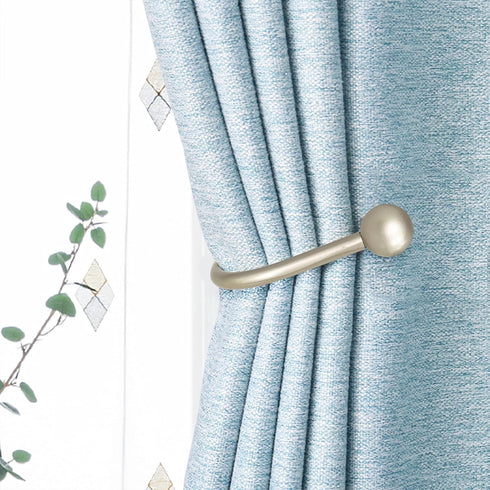 Curtain Holdback, 4 Pcs Wall Mounted Heavy Duty Metal Drapery Tiebacks with Screws, Decorative Window Holder
