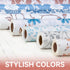 RAY STAR Shelf Liner, Non-Adhesive Wisteria Blue Floral Kitchen Cabinet Liner, Strong Grip Non-Slip Waterproof (12 Inch