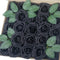 Artificial Flowers - 50PCS Real Looking Black Fake Roses with Stem for DIY Wedding Bouquets, Home Decorations