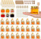 EkkoVla 30 Pack 2 oz Hexagon Mini Glass Honey Jars, Small Honey