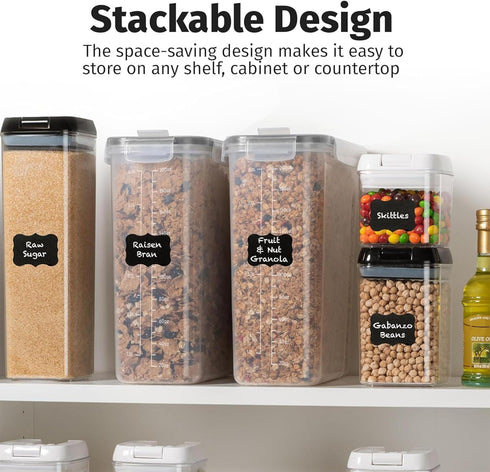Shazo 2 Pack EXTRA Large Airtight Food Storage Containers, 6.3L BPA-Free Plastic for Bulk Food Storage