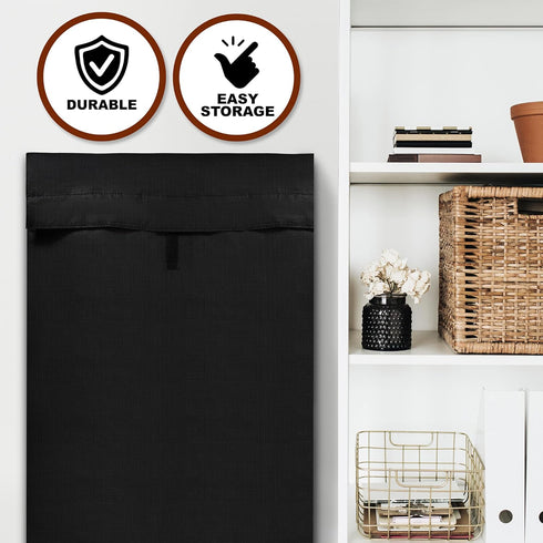 Sorfey Felt Lined Dining Table Leaf Storage Bag, Water Resistant & Scratch Resistant, 52" x 28", Black