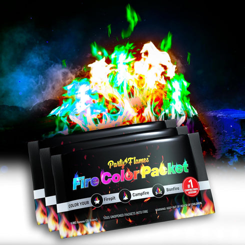 Fire Color Changing Packets for Fire Pit (10 Pack) - Perfect for Campfire, Bonfire, Fire Pits & Outdoor Fireplaces -