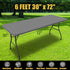 Smiry Waterproof Rectangle Picnic Table Cloth - Elastic Fitted Tablecloths for 6 Foot Tables, Grey