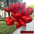 Jonhamwelbor 20Pcs 18 inch Red Foil Mylar Heart Shape Balloons for Valentines, Birthday, Wedding Party Decorations