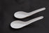 100 Pack Disposable White Plastic Asian Soup Spoons - Chinese Soup Spoons