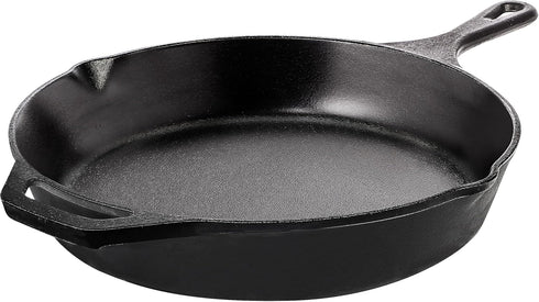Utopia Kitchen Saute Fry Pan - Chefs Pan, Pre-Seasoned Cast Iron Skillet, 10.25 Inch Frying Pan for Indoor & Outdoor