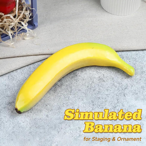 OLIREXD 6PCS Individual Fake Fruit Bananas - Artificial Fruit Lifelike Simulation Bananas for Still Life Paintings