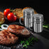 Accmor 5oz Salt and Pepper Shakers with Adjustable Pour Holes, Stainless Steel Dredge Shaker for Seasoning Spices