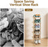 6 Closet, Vertical Shoe Rack Tier, Narrow Free Standing Shoe Organizer for Entryway & Bedroom, Tall Plastic Narrow Shoe