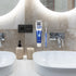 2Pack Wall Mounted Toothbrush Holder with Cover, Bathroom Organizer for Shower, Grey