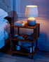3-Tier 44 LBS Frylr Small Side Table, End Table and Nightstand with Wood Shelves, Sturdy Metal Frame with Capacity per