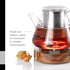 AdHoc Tuto Decorative Teapot and Food Warmer - Portable Warmer for Food & Drinks - Wood Warming Plate with Stainless