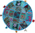 Rastogi Handicrafts Indian Traditional Home Decorative Ottoman, Handmade Pouf with Patch Work and Embroidery