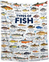 Fish Throw Blanket,Types of Fish Blanket Fishes Blanket Gifts,Ultra Soft Lightweight Flannel