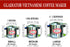 AMT 6.5 OZ Vietnamese Coffee Maker - Coffee Filter for 2-3 Servings Phin Dripper