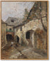 Vintage Country Canvas Wall Art, Antique French Artwork, Rustic Scenery Print, Cottage Landscape Poster 8x10inch Frame