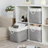 Bidtakay Large Storage Baskets, 3-Pack Fabric Closet Organizers, 16x11.8x11.8 In, Collapsible Bins with Handles,
