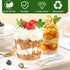 300 Pack 6 oz 100 OTOB Dessert Cups with Lids and Spoons | Serves | Round Small Yogurt Parfait Cups for Appetizers