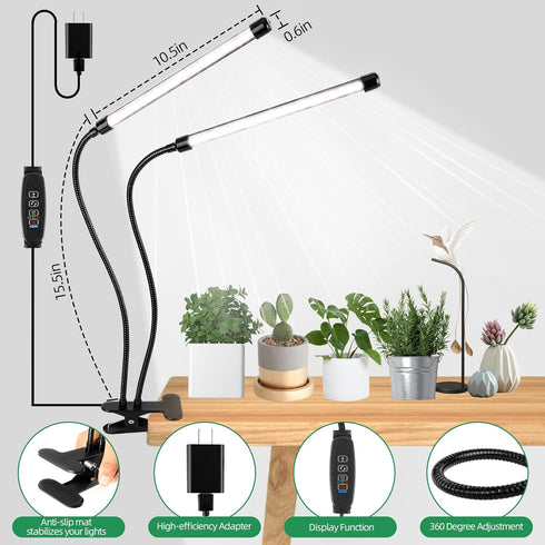 EWPJDK 6500K 84 Lamps1PCS Grow Light Full Spectrum Plant Grow Lights LED Plant Light with Clip Grow Lamp for Indoor