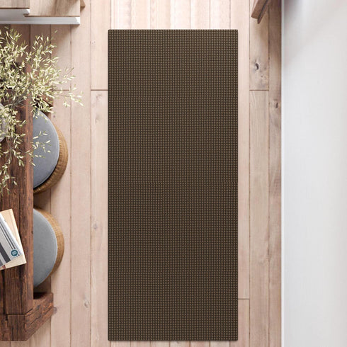 Boho 2x5 Ft Runner Rug, Washable Cotton Kitchen Runner with Rubber Backing for Hallways, Bedroom, Brown