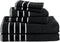 Bedford Home 6-Piece Towel Set - Combed Cotton Rice Weave Bathroom Accessories with 2