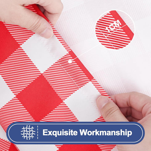 8 30"x96") Smiry Picnic Table Cover with Bench Covers, Waterproof Elastic Fitted Tablecloths for Foot Rectangle Tables