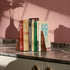Firmly TILISMA Walnut Bookends for Shelves | Wooden Book Ends for Shelves | Sturdy Book Holders, Stoppers with Metal