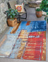 Unique Loom Outdoor Modern Collection Area Rug - Baja, 2' 2" x 3' 1" Rectangle, Multi/Beige for Outdoor Spaces