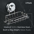 2-Pack 2 SS304 HASKO Suction Cup Soap Holder Bar Soap Dish for Shower with Hooks for Bathroom Optional Mounting