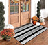 Black and White Striped Rug 27.5 x 43 Inches, Hand-Woven Indoor/Outdoor Area Rug, Farmhouse Front Door Floor Mat