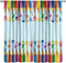 GoDazzling Kids Cartoon Rainbow Pencil Blackout Curtains, Cute Colorful Crayon Printed Window Drapes,