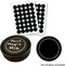 AllSpice 70 Black Water Resistant Round Spice Jar Labels Set 1.5" for Penzeys and AllSpice Jars